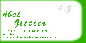 abel gittler business card